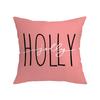 New Pink Christmas Santa Claus Digital Printed Cushion Pillowcase Holiday Decorative Pillowcase