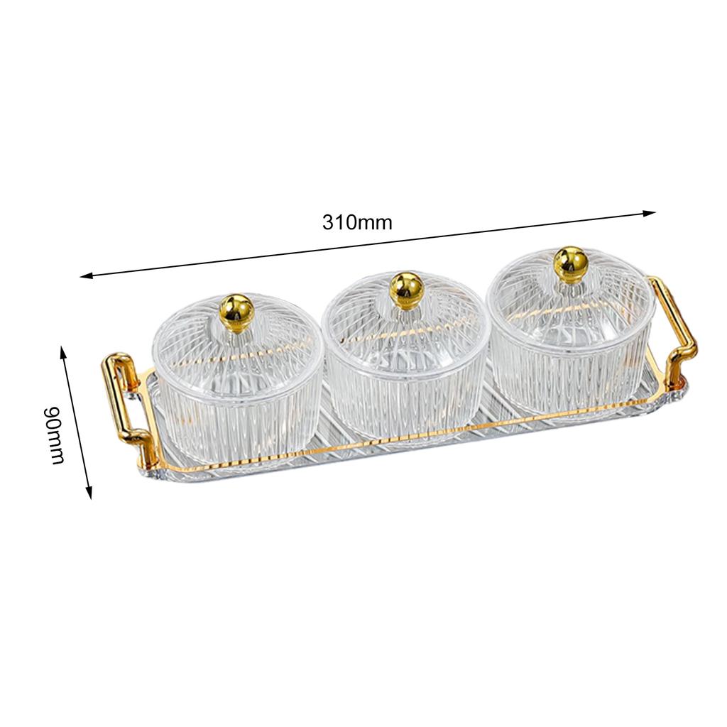 Caddy Serving Platter Serving Bowls Condiment Tray Dessert Dividing Plate Fruit Snacks Serving Platter for Kitchen Wedding Nuts