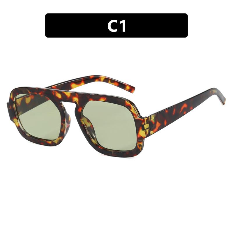 Vintage Big Frame Square Women Sunglasses Brand Black Cool Men Sun Glasses One Piece Designer Pilot Sun Glasses Eyeglasses