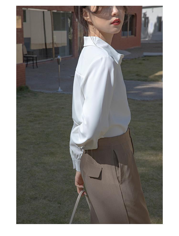 Women's Elegant Long-Sleeve Chiffon Shirt - Spring/Summer Fashion