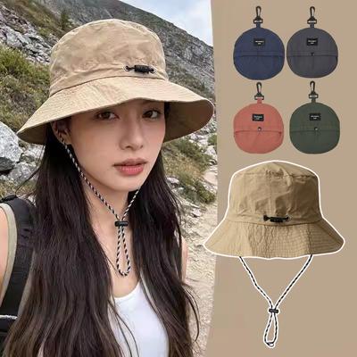 Summer Sun Protection Fisherman Bucket Hat Man Woman Outdoor Quick-drying Wide Brim Bucket Hat Fishing Hiking Anti UV Sun Cap