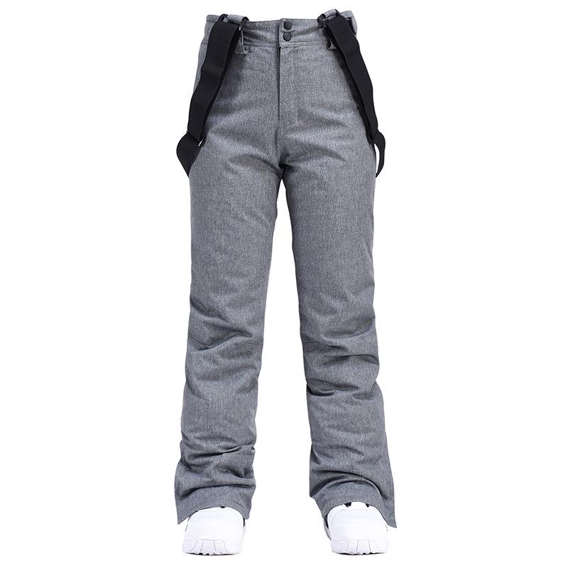 Men's and Women's Windproof Water-Repellent Winter Ski Bib Pants
