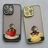 Cute Cartoon Newspaper Reading Dog Phone Case For iPhone 15 14 16 12 Pro Max 11 13 Mini Pro Max X XR XS Lovely Shockproof Covers
