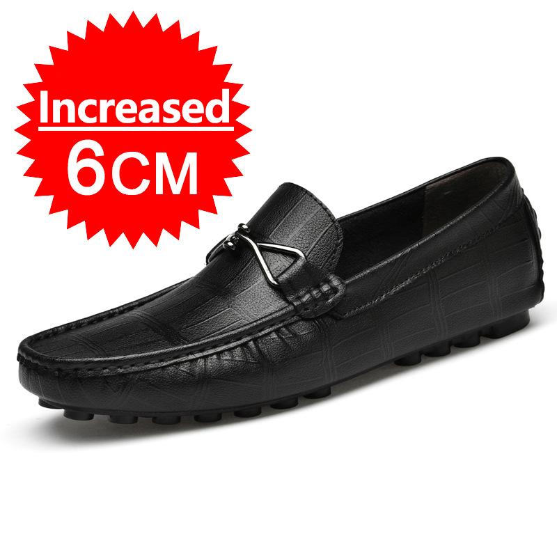 Mode Neue Sommer Herren Innenerhöhungsschuhe Leder Freizeit Business Schuhe Unsichtbare Höhenerhöhungsschuhe Sport Elevator 6CM