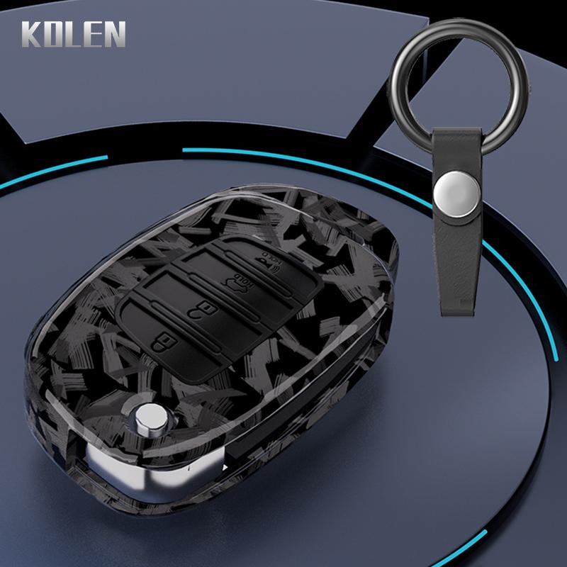 Abs Carbon Fiber Style Car Key Case Cover For Hyundai Solaris Creta Ix25 Kona Tucson Santa Fe Sonata Elantra Ix35 I20 Hb20 Ix45
