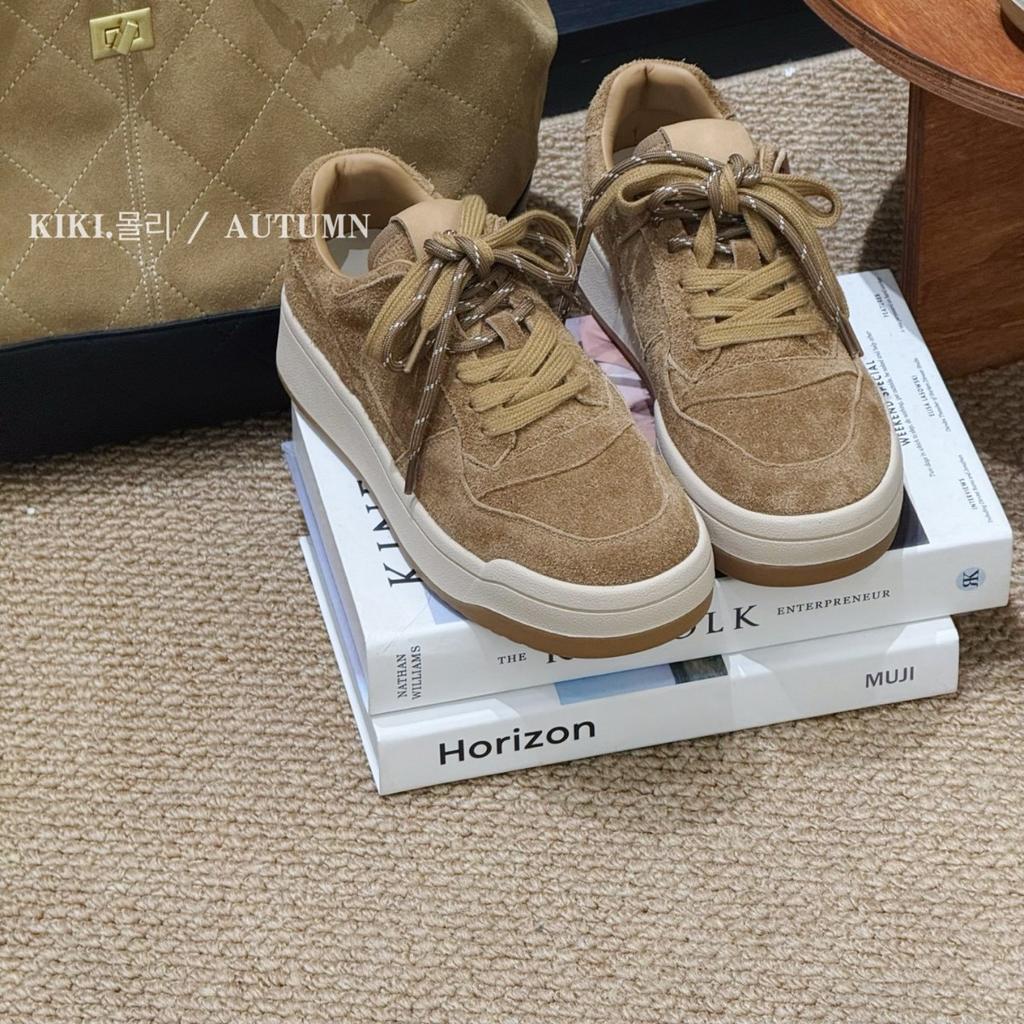 Niche ins tide double color ribbon German training shoes women's 2025 new thick sole heightening versatile casual sports shoes skateboard shoes