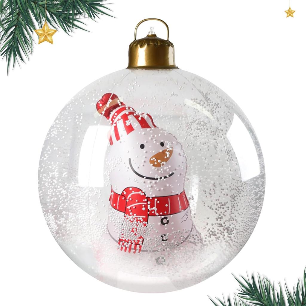 Giant Christmas Ball Santa Claus Outdoor Inflatables PVC Decorated Ball Xmas Blow Up Ball for Garden Christmas Holiday Decor