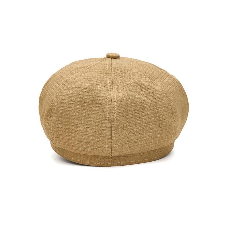Solid Color Newsboy Cap Unisex Buckle Detail Fiddler Hat Adjustable Driving Cabbie Cap Casual