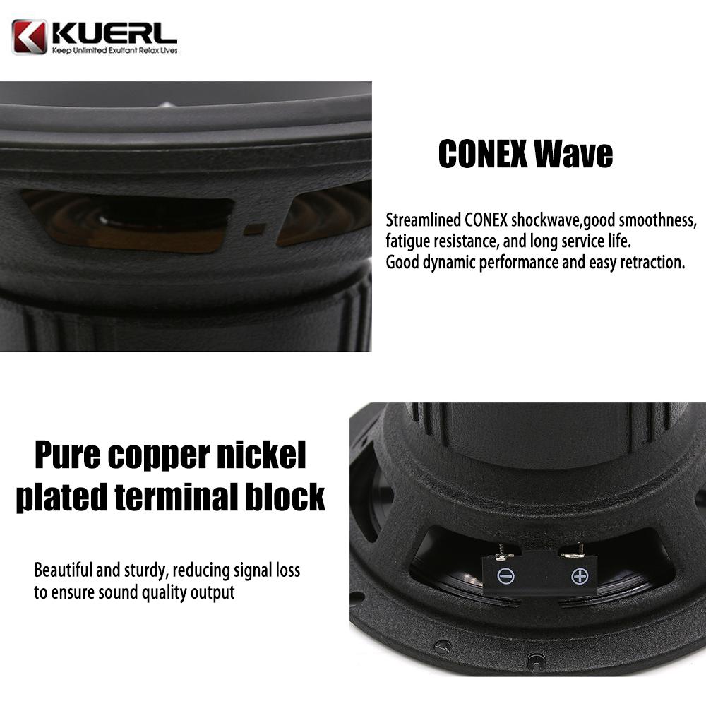 6.5 Inch Car Speakers Set High Quality Front Door System 2-Way Subwoofer Set Tweeter Mid-Bass Integrated Car Audio Modification