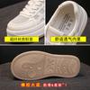 Summer mesh breathable hollow soft leather little white shoes women's shoes 2025 new thick-soled heightening casual sports board shoes