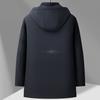 New Autumn and Winter Casual Business Thickened Cold Warm Cotton Coat Plus Velvet Casual Cotton Coat Black Navy Blue