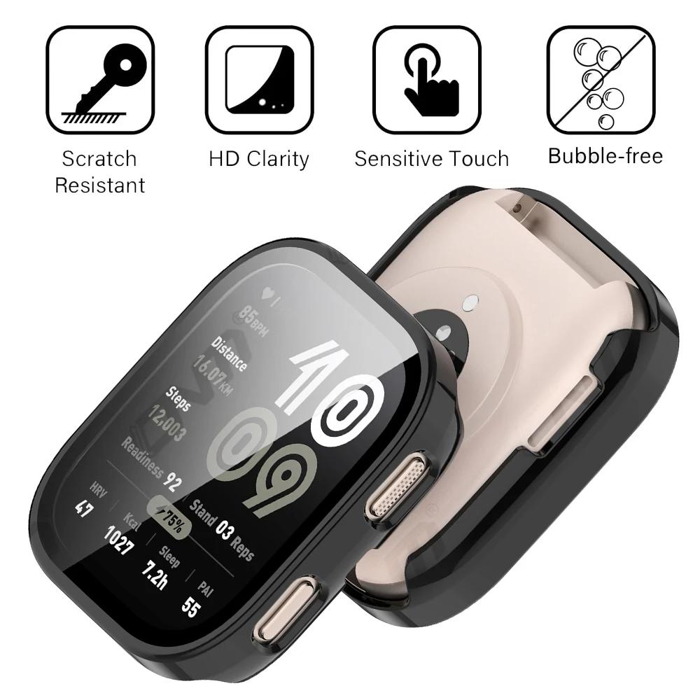 Vidrio+Funda para Amazfit Bip 6 Protector de Pantalla de Vidrio Templado y Parachoques Protector de PC Duro para Accesorios Amazfit Bip6