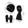 Cashmere Color-Matching Edge Wool Knitted Hat Three-Piece Set Autumn Winter Outdoor Warm Hat Gloves Scarf Kit