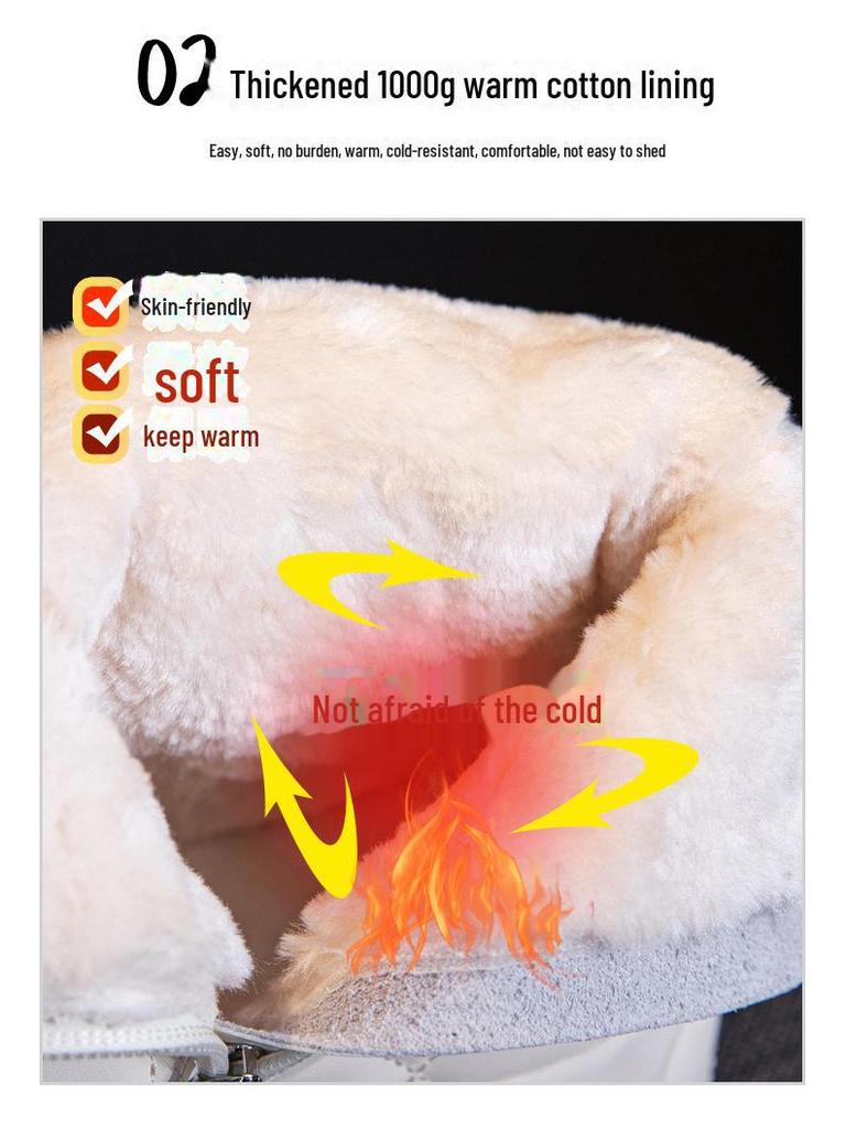 Damskor 2024 Vinter Sammet Tjocka Varma Snökängor - Kort Skaft, Stor Bomullsfyllning, Smal Passform.