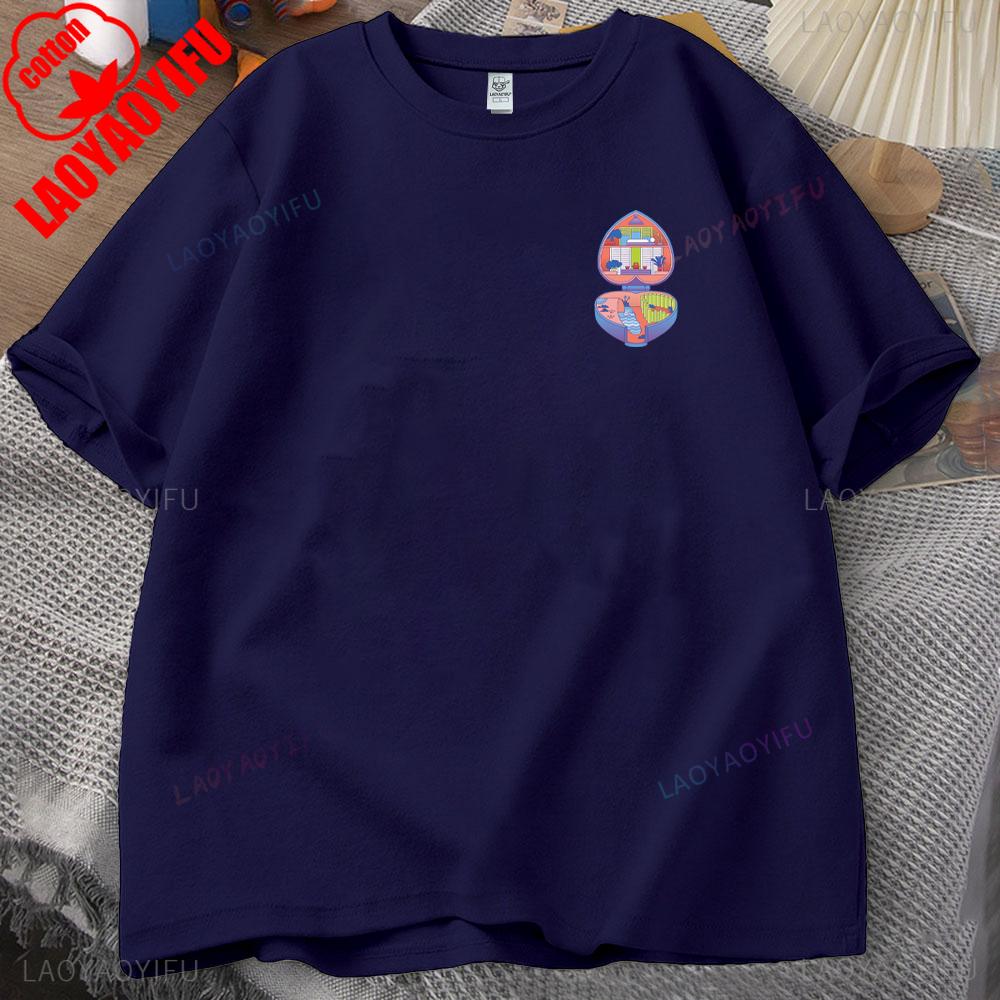 

ZX Футболка Polly Pocket с принтом Топы Polly Pocket Буквенная одежда Дышащие Camisetas Ностальгия Ретро Высококачественные хлопковые топы 3XL