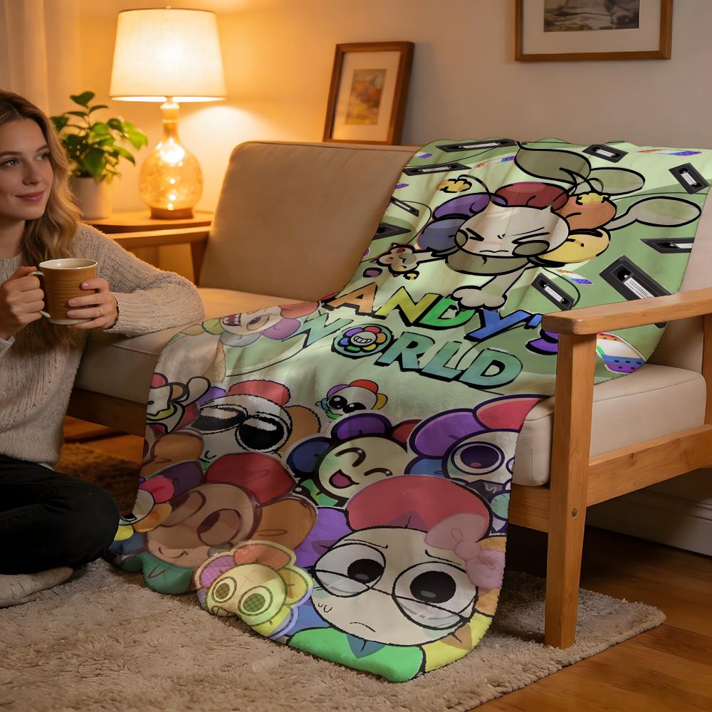 Throw High-Density Short Plush Blanket For Sofa Nap Air-Conditioned Room Soft Skin-Friendly D-DandyS Worlds