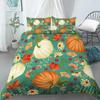 Happy Halloween King Queen Duvet Cover Orange Pumpkin Bedding Set Boys Teens Adults Bats Horror Festival Polyester Quilt Cover