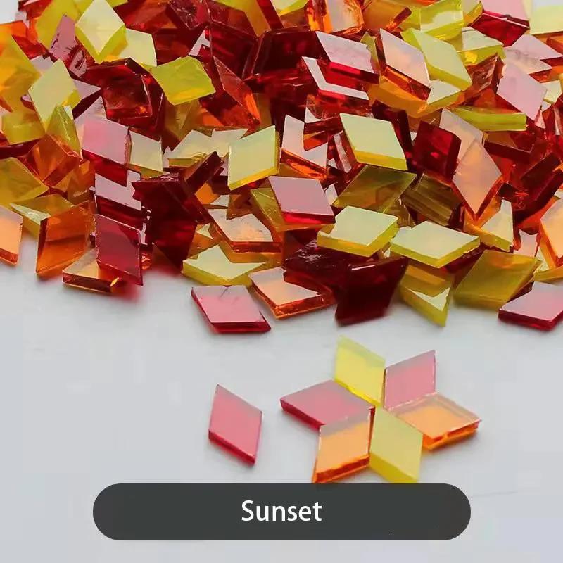 50g Klare Glasmosaiksteine Mehrfarbiges Mosaikstück DIY Mosaikherstellung Steine für Handwerk Hobby Kunst Heim Wanddekoration arte