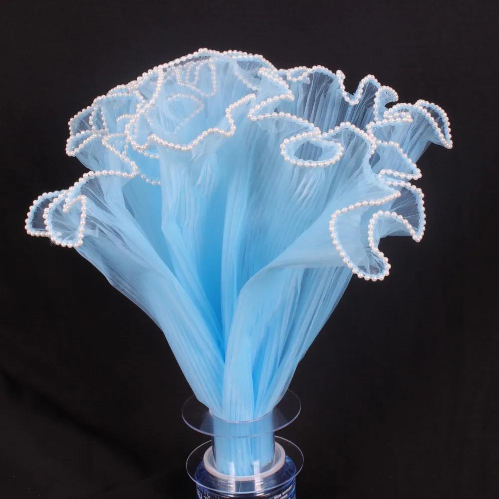 Pearl Lace Flower Wrapping Cloth Handmade Bouquet Florist Gift Packaging Paper 28cmx4Yards Romomatic Roll