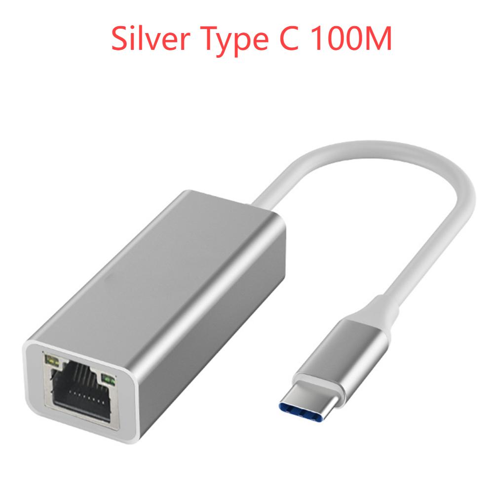Type C USB Ethernet Adapter 1000/100Mbps USB To RJ45 Lan for Xiaomi Mi Box Nintendo Switch Network Card Laptop PC Windows