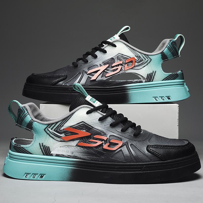 Mens Board Shoes Summer Hot Items Breathable Sports Casual Trendy Shoes Low Cut Lace Up Suitable Daily Walking Street Wear