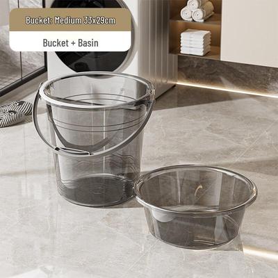 Transparent Portable Plastic Water Storage Bucket