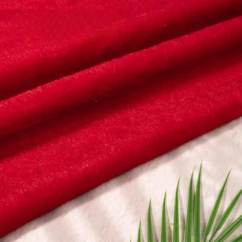 Plain Color Super Thick Faux Mink Fur Fabric Horsehair Flocking Plush Fabric DIY Sewing Sofa Clothing Luggage Shoes Toys Fabric