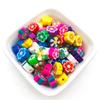 Diy Soft Pottery Bead Separation Mixed Color Fruit Cartoon English Letters Perforated Loose Beads, Sliced Bracelet Material