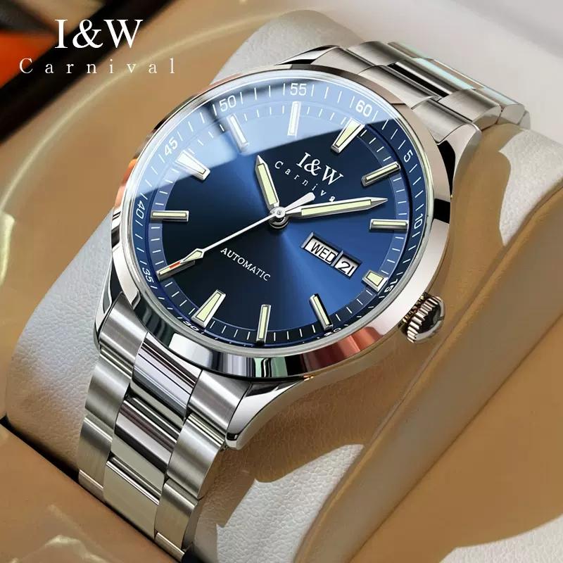 CARNIVAL Brand Automatic Watch Luxury Sapphire Calendar MIYOTA Movement Mechanical Wristwatches Waterproof for Man Montre Homme