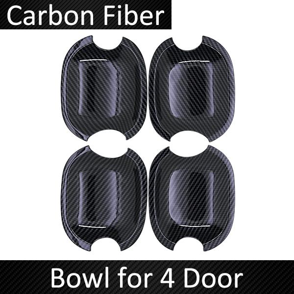Car Outside Door Handles Cover Trim  ABS Black Carbon Fiber for Toyota Camry Daihatsu Altis XV40 2007~2011 car Stickers Trim