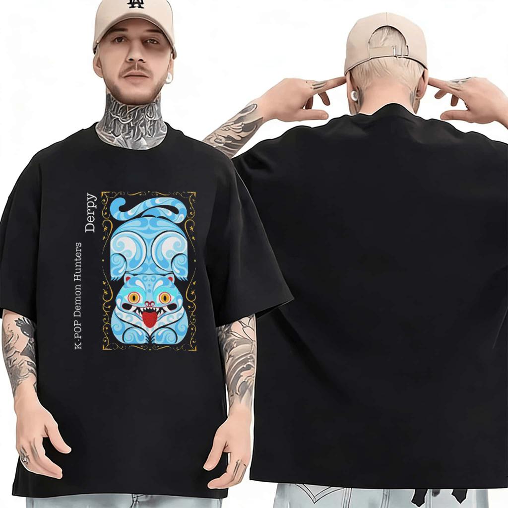 Kpop Demon Hunters Classic TShirt 2026 Summer Mens Womens Luxury Fashion Pure Cotton Oversized Tshirt Street Wear Y2K