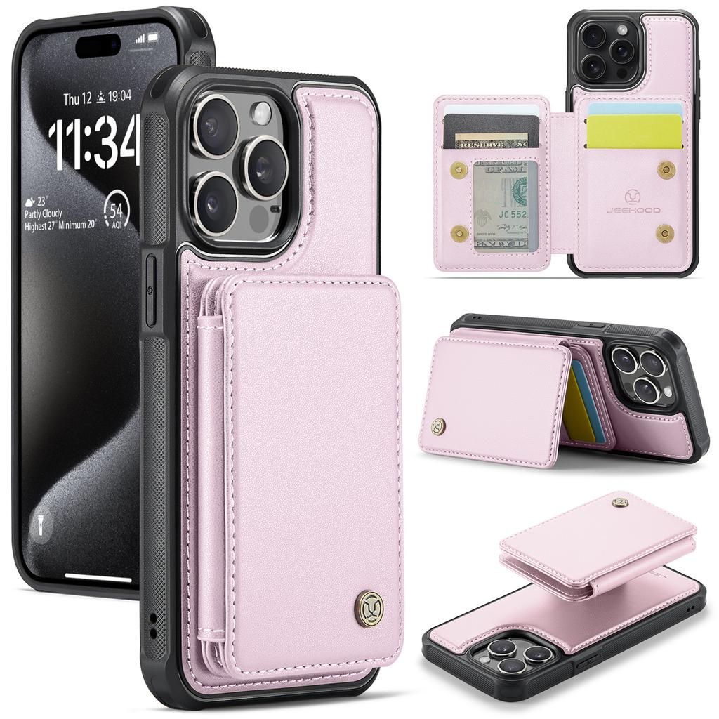 Applicable to Apple Samsung A16 mobile phone case S24FE magnetic suction split card bag brush A55 can be inserted into the card anti-drop leather case