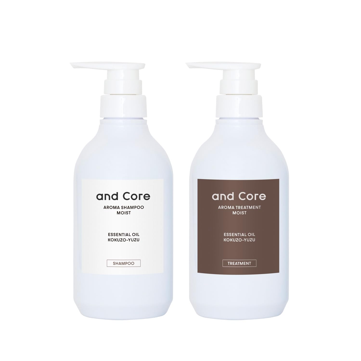 

AND CORE Aroma Shampoo Treatment 500ml Essential Oil & Set, Moist, [Yuzu Set, Hematin]