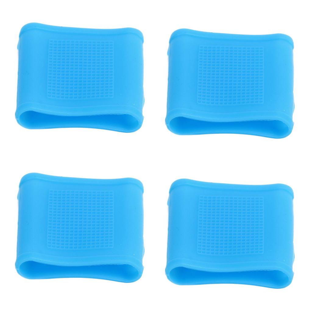 50Pcs Finger Sleeve Silicone Soft Thin Universal Finger Protector Instrument Accessories Sky Blue