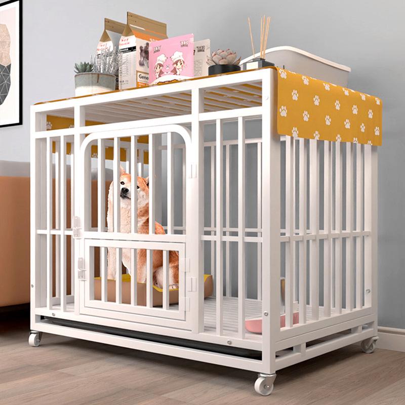 Medium Indoor Dog Cage with Toilet for Golden Retriever, Samoyed, Border Collie, Labrador - Thickened Pet House Fence