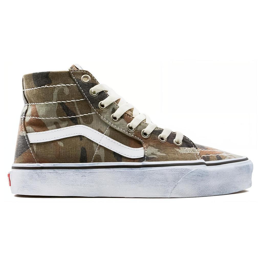 Vans Sk8 Tapered Washed Camo Wygodne Codzienne Wysokie Buty Skate Sneakersy Unisex Wielokolorowe VN0A4U1619W