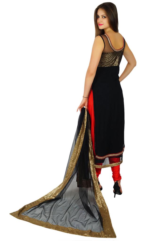 Atasi Womens Straight Salwaar Kameez with Dupatta Readymade Party Custom
