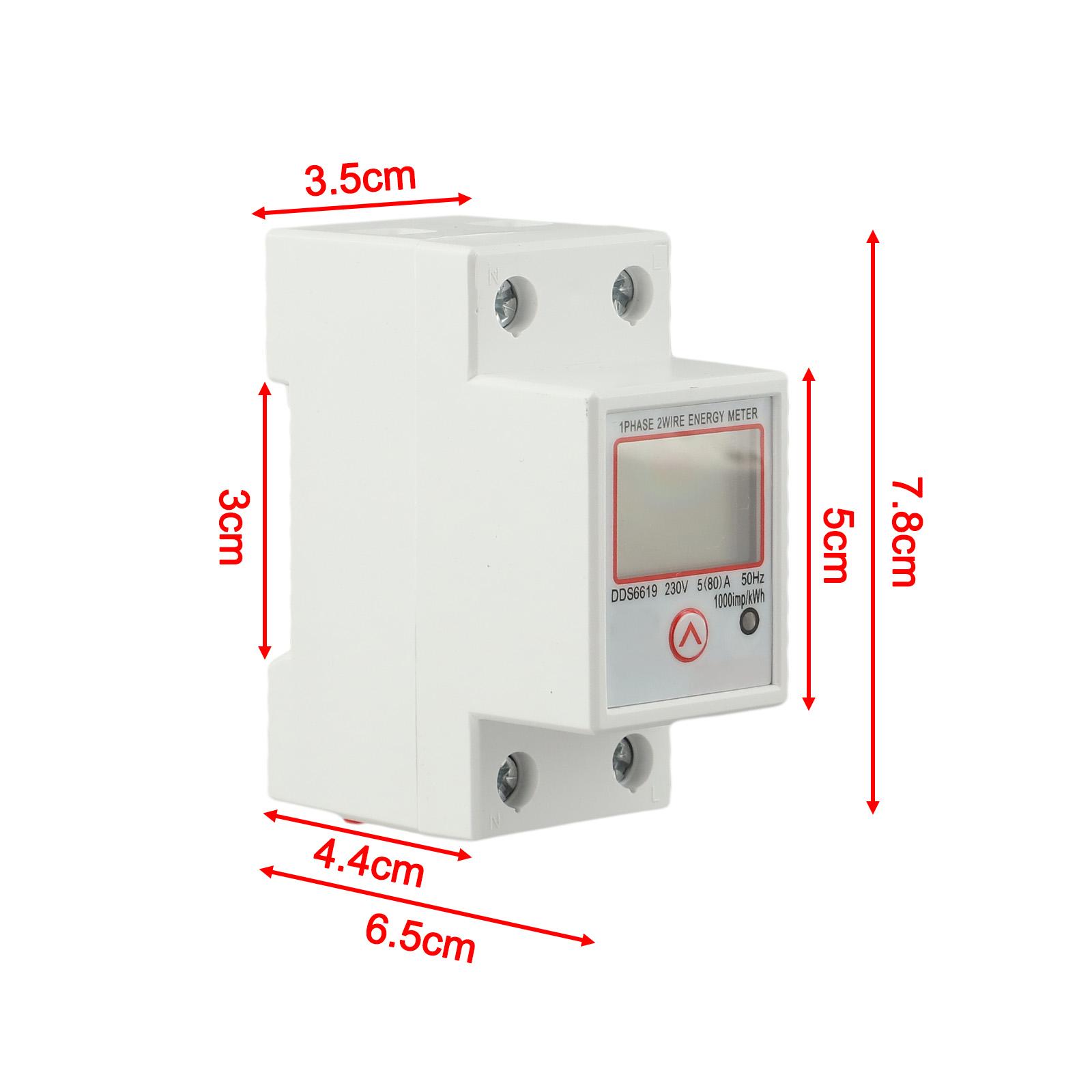 

Current Meter DIN Rail Meter Energy Consumption Analysis 35*65*78mm Multifunctional Energy Meter Maximum Current 80A China Mainland