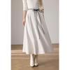 VICTORIA&VERA Women's Fleece-Lined A-Line Midi Skirt