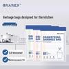 GRAREY Thickened Drawstring Large Capacity Kitchen Trash Bags