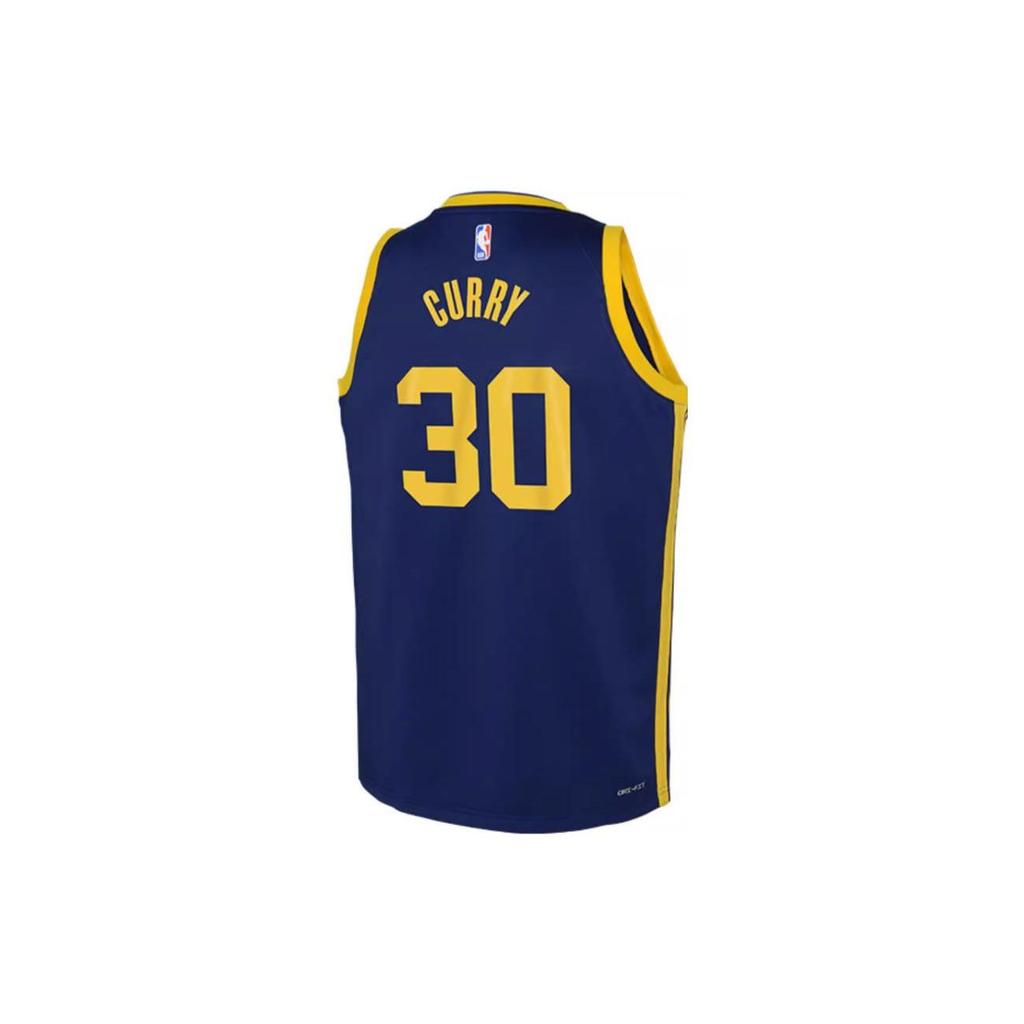 Nike NBA Golden State Warriors Curry 30 Season New Letter Print Breathable Sports Jersey Kids jersey Blue 3Y2B7BXJP-WARSC