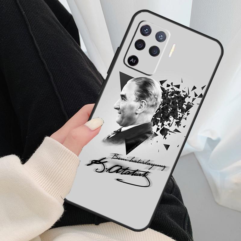 Turkey Mustafa Kemal Ataturk Case For Oppo A18 A38 A58 A78 A98 A80 A60 A40 A96 A76 A16 A94 A74 A54 A15 A17 A57 A77 A5 Pro