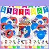Topper tort desen animat balon Sonic câine albastru roz decorațiuni petrecere consumabile
