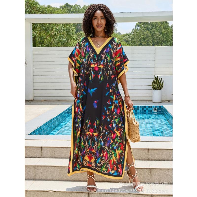 

Плюс Размер Женский Пляжный Бикини Солнцезащитный Свободный Купальник Для Отдыха С Накидкой One Size