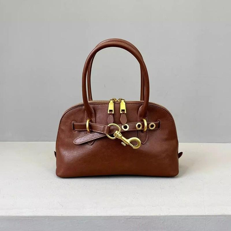 Miu Miao's Cowhide Shell Bag 25 Portable Single-shoulder Cross-shoulder Female All-matching 21cm Bowling