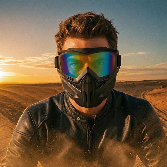 Anti-Fog Full Face Goggle Mask, Detachable 2-in-1 Lawn Mowing Goggles And Welding Mask Impact Resistant Windproof Protective Gear