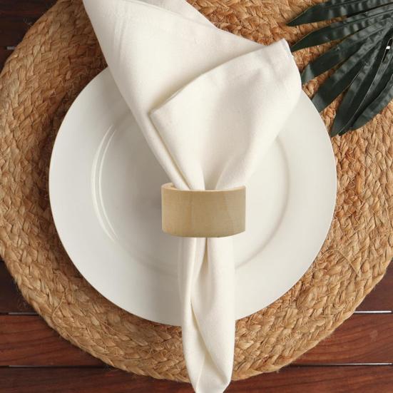 Wood Napkin Rings Rustic Napkin Holders Reusable Napkin Rings for Dinner Party Wedding Christmas