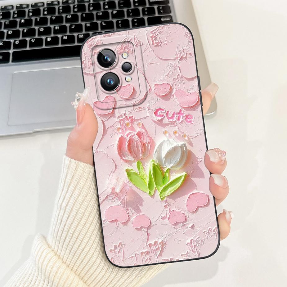 For Realme GT2 Pro Case RMX3301 Cute Fashion Cartoon Cover Shockproof Phone Case For Realme GT 2 Pro RealmeGT2 RMX3310 Soft Bags