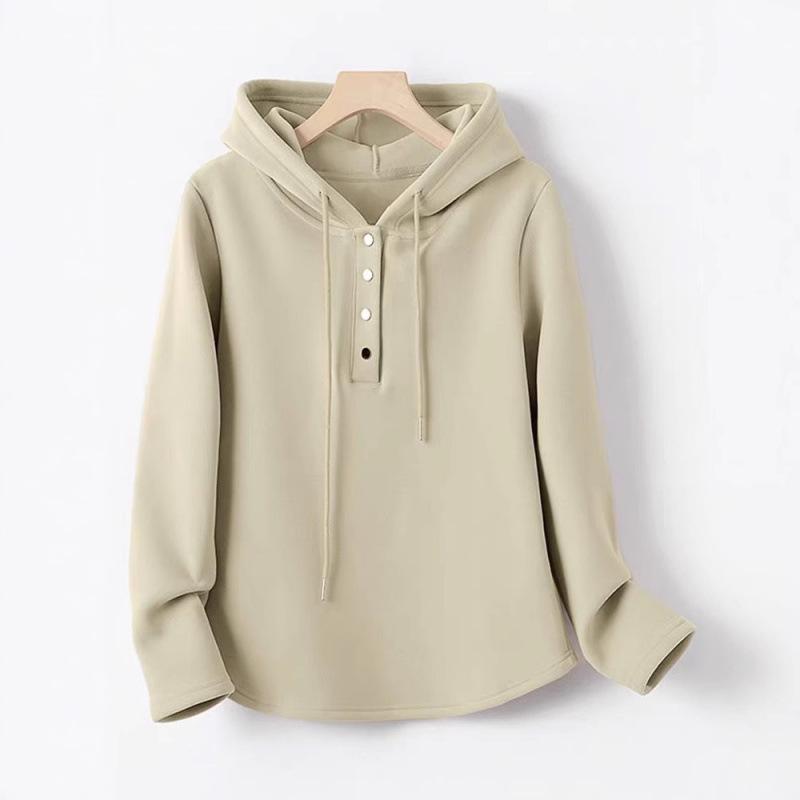 Podzimní dámská mikina s kapucí, stylová, volná a zeštíhlující, s dlouhým rukávem