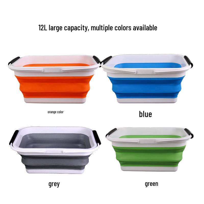 Insulated Folding Foot Bath with Lid - Portable Soak, Storage, and Fishing Bucket